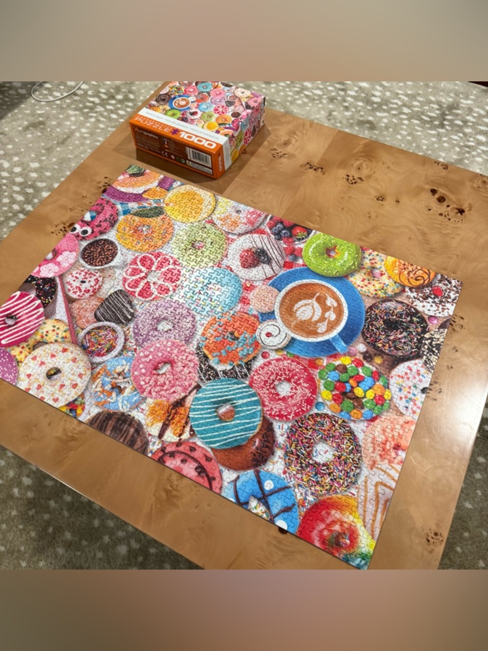 Donut Party 1000-Piece Puzzle - Colorful Donuts - Picture 4 of 8